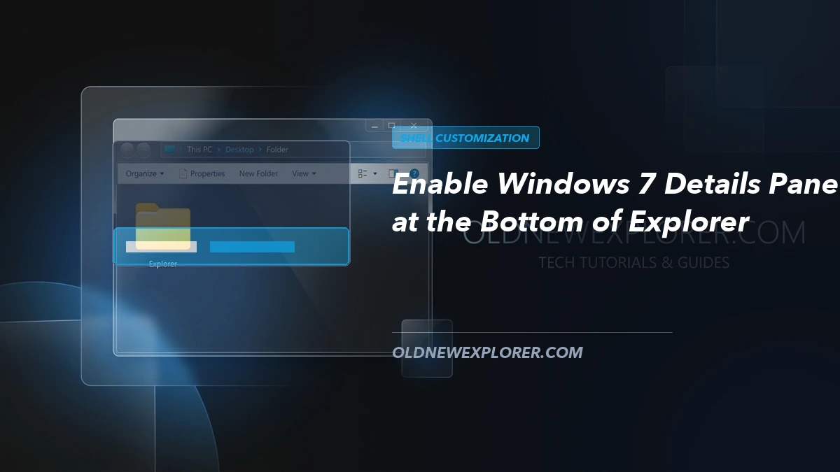 Enable Details Pane